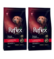 Reflex Plus Orta Büyük Irk Kuzu-Pirinç +7 Yaşlı Köpek Maması 3 Kg 2 Adet