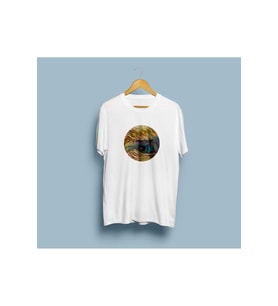Oversize Van Gogh's Eye / Van Gogh Gözü Self Portrait Unisex T-shirt (Beyaz)