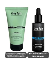 the fair Yağlı Akneye Yatkın Cilt Temizleme Jeli 150 ml ve Hiyarülonik Asit Serum 30 ml