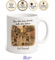 Sokak Çocukları Mahalle Maçı Nostaljik Dostluk Kupası Eski Günler Anı Hediye Kupa Bardak