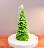 Mummi Candle Doğal Soya Wax Beyaz Karlı Yeşil Yılbaşı Ağacı