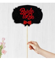 Bride To Be Konuşma Balonu Çubuğu - Siyah & Kırmızı