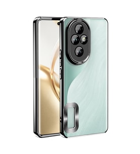 Honor 200 Uyumlu Kılıf Kamera Korumalı Logo Gösteren Zore Omega Kapak (Siyah)