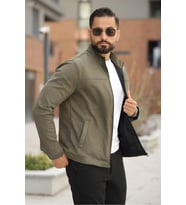 Basic Baharlık Süet Ceket - Sade ve Şık Stil (Haki)