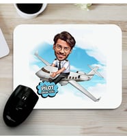 Kişiye Özel Pilota Hediye Karikatürlü Mousepad
