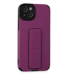 iPhone 14 Plus Kılıf Mega Standlı Silikon - Mor