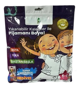 Kalem Hediyeli Boyanabilir Pijama 5-6 Yaş