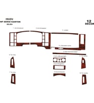 Meriç® Isuzu NPR Serisi Ön Torpido Kaplama Maun 12 Parça 2009-› (Maun)