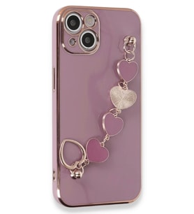 Newface Apple iPhone 14 Plus Kılıf Esila Silikon - Mor