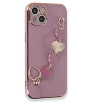 Newface Apple iPhone 14 Plus Kılıf Esila Silikon - Mor
