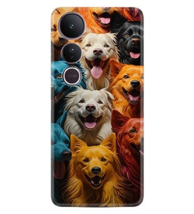 Vivo V50 Lite Kılıf Boutique Baskılı Resimli Köpekçikler Pcode -026
