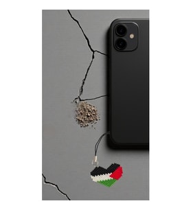 Miyuki Boncuk El Yapımı Meme Kanseri Kurdelesi Sembolü Telefon Çarmı - Charm