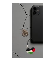 Miyuki Boncuk El Yapımı Meme Kanseri Kurdelesi Sembolü Telefon Çarmı - Charm (Çok Renkli)
