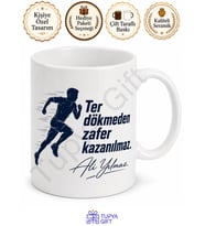 Sporcuya Hediye İsme Özel Baskılı Kupa Bardak Sporcu Hediyesi