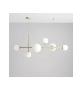 Elowen Camlı Sıralı Modern Avize RA-AVZ- 8105-55-42 (Gold)