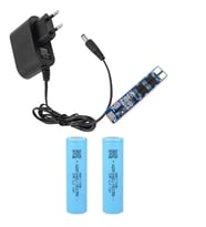 2 Adet Aspilsan Li-ion Pil, 2S 8A BMS. ve 9 Volt 1 Amper Adaptör