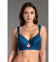 New Bra 3014 Destekli Dantelli Sütyen (Mavi)