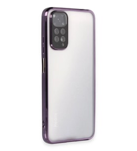 Newface Xiaomi Redmi Note 11 Kılıf Razer Lensli Silikon - Mor