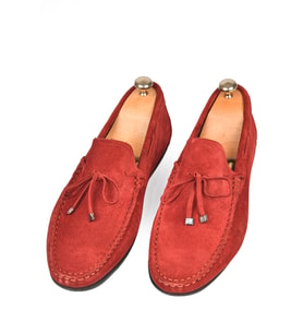 DeepSEA Erkek  Bağcık Detaylı Yazlık Süet Deri Günlük Ayakkabı Loafer 2509964 (Bordo)