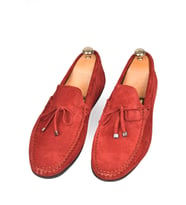 DeepSEA Erkek  Bağcık Detaylı Yazlık Süet Deri Günlük Ayakkabı Loafer 2509964 (Bordo)