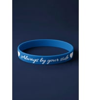 Kadın Erkek Silikon Bileklik Always By Your Side (Her Zaman Yanında) Yazılı Esnek Bileklik - Hediye