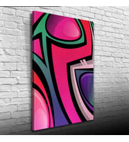 Soyut Çalışma, Canlı Renkler Kanvas Tablo 50 x 70