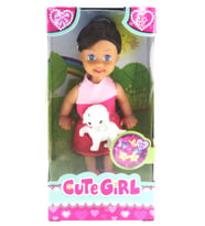 Mulvxurg  Urg02 Cute Girl Köpek Figürlü Kumral Mini Bebek (Mulvix)