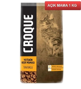Croque Tavuklu Yetişkin Kedi Maması 1 Kg AÇIK