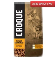 Croque Tavuklu Yetişkin Kedi Maması 1 Kg AÇIK