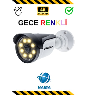 SNRELK  2MP 5 MM LENS WARM LEDLİ GECE  RENKLİ 1080P FULL HD GÜVENLİK  KAMERASI