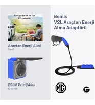 Bemis V2L (Vehicle to Load) Elektrikli Araç Uyumlu 3’lü Priz Uzatma Adaptörü – 3 Metre – MG