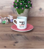 İşaret Dili Öğretmeni Türk Kahvesi Fincanı Pembe Öğretmenler Günü Hediyesi