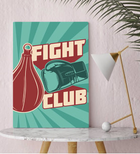 BK Gift Fight Club Tasarımlı Kanvas Tablo-1
