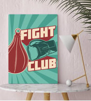 BK Gift Fight Club Tasarımlı Kanvas Tablo-1