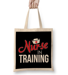 Cute Nurse In Training Nursing Student RN Bez Çanta Uzun Saplı