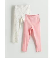 LCW Kids Pembe Beli Lastikli Kız Çocuk Pijama Alt 2'li