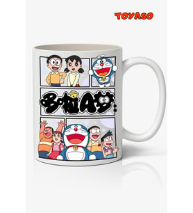 Sevimli Doraemon Anime Temalı Beyaz Kupa Bardak Sevgiliye Arkadaşa Hediye