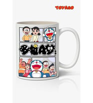Sevimli Doraemon Anime Temalı Beyaz Kupa Bardak Sevgiliye Arkadaşa Hediye