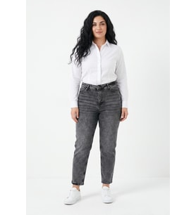 Kadın Yüksek Bel Mom Fit Jean Pantolon BGL-ST05450