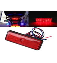 Motosiklet Led Işıklı Reflektör - Kırmızı E Belgeli