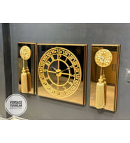 Versace Yuvarlak  Saat Püsküllü Set