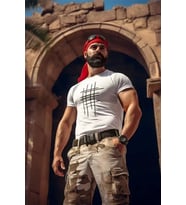 pilelistore- Unisex Bisiklet Yaka Baskılı Oversize T-Shirt - Beyaz