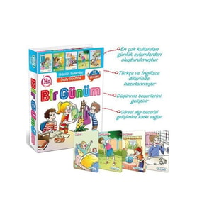 Eğtici Kartlar-50 Görsel Bir Günüm Görsel Set Oyuncak Kart Zihin Gelişimi