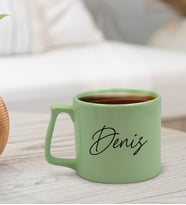 BK Gift Kişiye Özel İsimli Pastel Yeşil Middle Kupa Bardak, Arkadaşa Hediye, Ev Hediyesi, Doğum Günü Hediyesi, Ofis Hediyesi-12