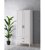 Irmak 2 Kapılı 2 Çekmeceli Gardrop Elbise Dolabı 80x48x195cm