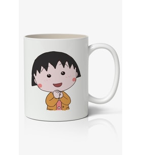Kişiye Özel Chibi Maruko Anime Baskılı Beyaz Kupa Bardak