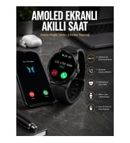 Mey İthalat® Akıllı Saat Amoled Ekran 3 Kordonlu NFC Ve GPS Uyumlu