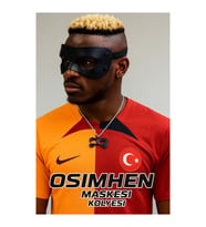 Victor Osimhen Maske Kolyesi – Metal Siyah Renk 60 cm Zincirli