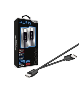 Auris CB46 Type-C To Type-C Kablo 25W 2 Metre
