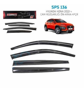 Hyundai Kona Mugen Cam Rüzgarlığı 2022 sonrası 4'lü Sunplex (Beyaz)